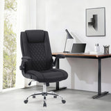 Scaun de birou ergonomic Kesla, PES, Negru, 65x65x113-121 cm