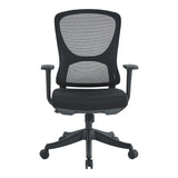 Scaun de birou Litulo, mesh, 51x51x106 cm - Negru