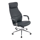 Scaun de birou managerial Ferka, piele PU, 64x71x128 cm - Negru