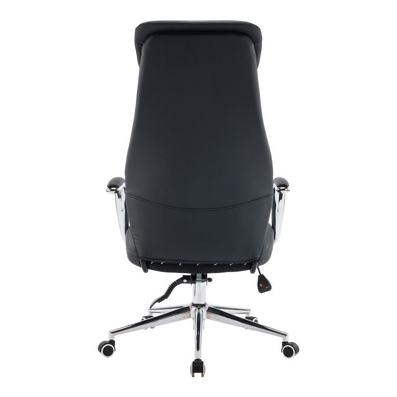 Scaun de birou managerial Ferka, piele PU, 64x71x128 cm - Negru