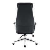 Scaun de birou managerial Ferka, piele PU, 64x71x128 cm - Negru