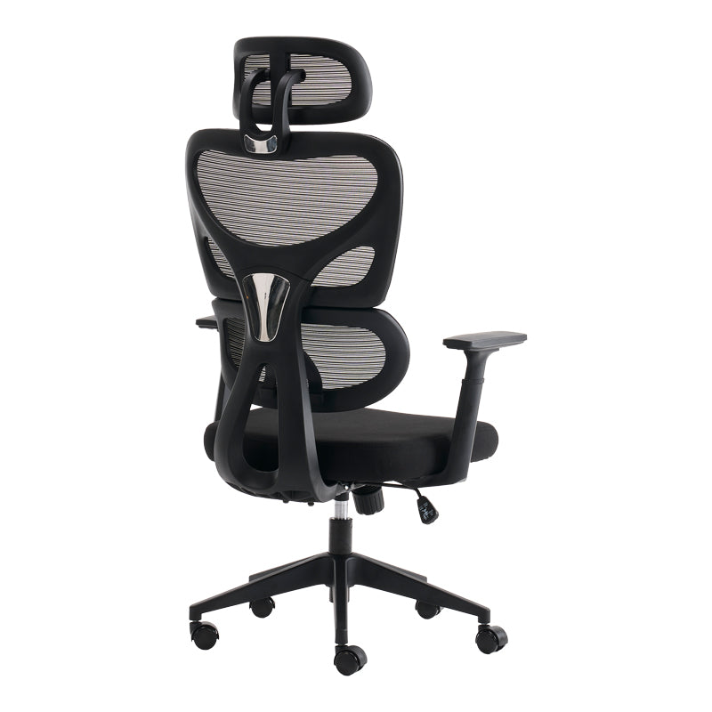 Scaun de birou ergonomic Manager, Mesh, negru, 67x64x120-128 cm