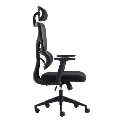 Scaun de birou ergonomic Manager, Mesh, negru, 67x64x120-128 cm, perspectiva suplimentara