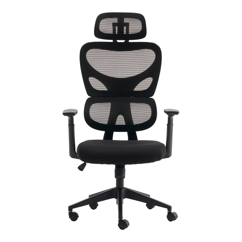 Scaun de birou ergonomic Manager, Mesh, negru, 67x64x120-128 cm