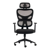 Scaun de birou ergonomic Manager, Mesh, negru, 67x64x120-128 cm, foto produs