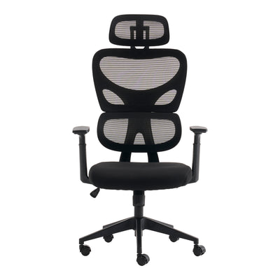 Scaun de birou ergonomic Manager, Mesh, negru, 67x64x120-128 cm, foto produs