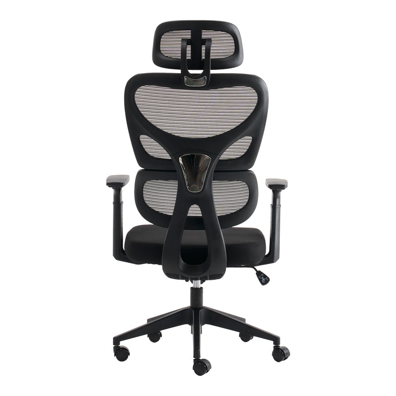 Scaun de birou ergonomic Manager, Mesh, negru, 67x64x120-128 cm