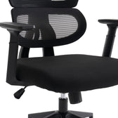 Scaun de birou ergonomic Manager, Mesh, negru, 67x64x120-128 cm, foto produs 7