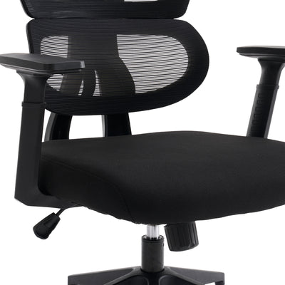 Scaun de birou ergonomic Manager, Mesh, negru, 67x64x120-128 cm, foto produs 7
