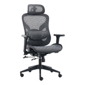 Scaun de birou ergonomic Mesgo, Modern/Metal, Negru-Gri, 68x67x110-136 cm