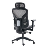 Scaun de birou ergonomic Mesgo, Modern/Metal, Negru-Gri, 68x67x110-136 cm