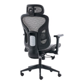 Scaun de birou ergonomic Mesgo, Modern/Metal, Negru-Gri, 68x67x110-136 cm, imagine suplimentara