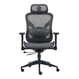Scaun de birou ergonomic Mesgo, Modern/Metal, Negru-Gri, 68x67x110-136 cm