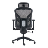 Scaun de birou ergonomic Mesgo, Modern/Metal, Negru-Gri, 68x67x110-136 cm