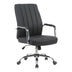 Scaun de birou ergonomic Mido, Manager, Negru, Piele, 58x71x100-106cm