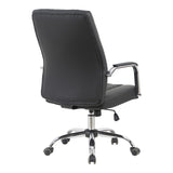Scaun de birou ergonomic Mido, Manager, Negru, Piele, 58x71x100-106 cm