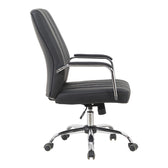 Scaun de birou ergonomic Mido, Manager, Negru, Piele, 58x71x100-106 cm, detaliu produs