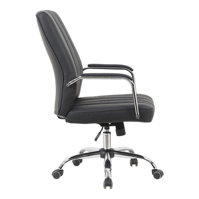 Scaun de birou ergonomic Mido, Manager, Negru, Piele, 58x71x100-106 cm, detaliu produs