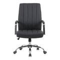 Scaun de birou ergonomic Mido, Manager, Negru, Piele, 58x71x100-106 cm, perspectiva suplimentara