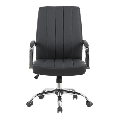 Scaun de birou ergonomic Mido, Manager, Negru, Piele, 58x71x100-106 cm, perspectiva suplimentara