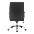 Scaun de birou ergonomic Mido, Manager, Negru, Piele, 58x71x100-106 cm, foto produs