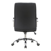 Scaun de birou ergonomic Mido, Manager, Negru, Piele, 58x71x100-106 cm, foto produs