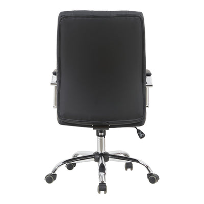 Scaun de birou ergonomic Mido, Manager, Negru, Piele, 58x71x100-106 cm, foto produs
