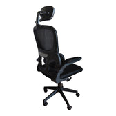 Scaun de birou ergonomic Recko, mesh, Negru, 56x62x116-125 cm, imagine suplimentara