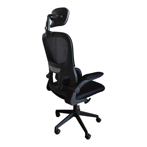 Scaun de birou ergonomic Recko, mesh, Negru, 56x62x116-125 cm