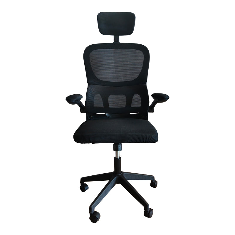 Scaun de birou ergonomic Recko, mesh, Negru, 56x62x116-125 cm