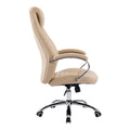Scaun de birou ergonomic Sonar, Imitatie Piele, Bej, 61x57x120-128 cm, detaliu produs