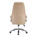 Scaun de birou ergonomic Sonar, Imitatie Piele, Bej, 61x57x120-128 cm, foto produs