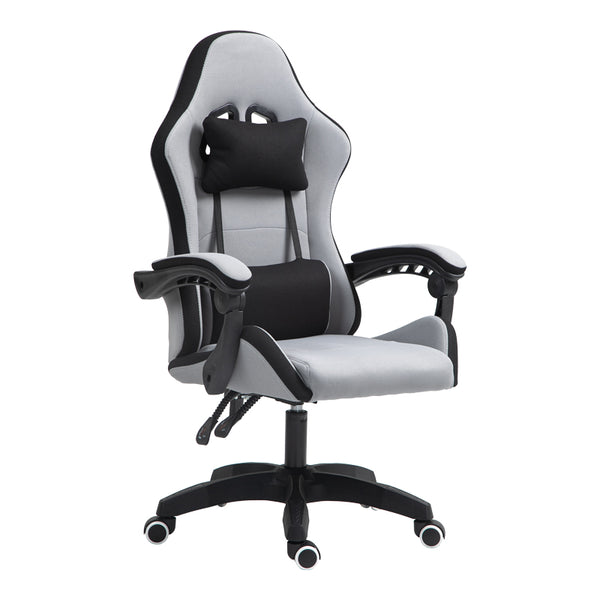 Scaun de birou gaming Gline stofa negru-Gri negru pp, 60x59x118 cm