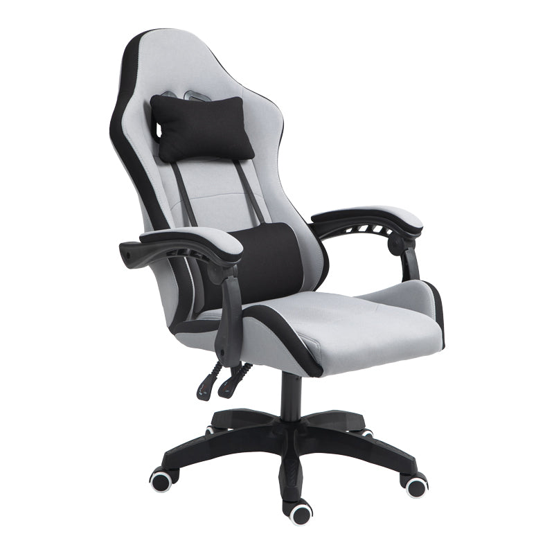 Scaun de birou gaming Gline stofa negru-Gri negru pp, 60x59x118 cm