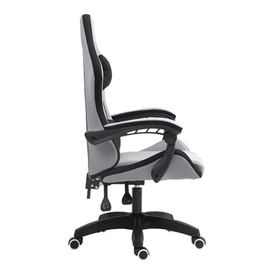 Scaun de birou gaming Gline stofa negru-Gri negru pp, 60x59x118 cm, foto produs