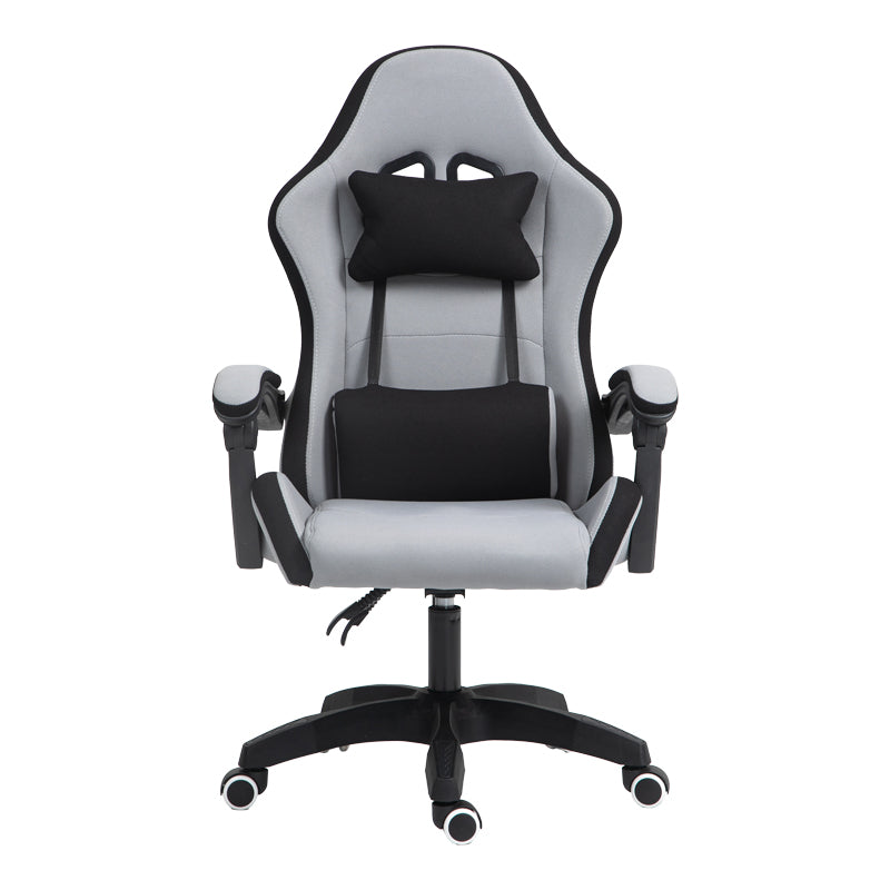 Scaun de birou gaming Gline stofa negru-Gri negru pp, 60x59x118 cm