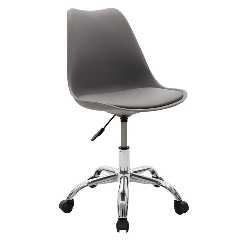 Scaun de birou Gaston II PP-PU, 48x57x80 cm - Gri