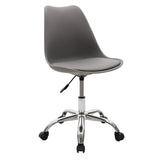 Scaun de birou Gaston II PP-PU, 48x57x80 cm - Gri
