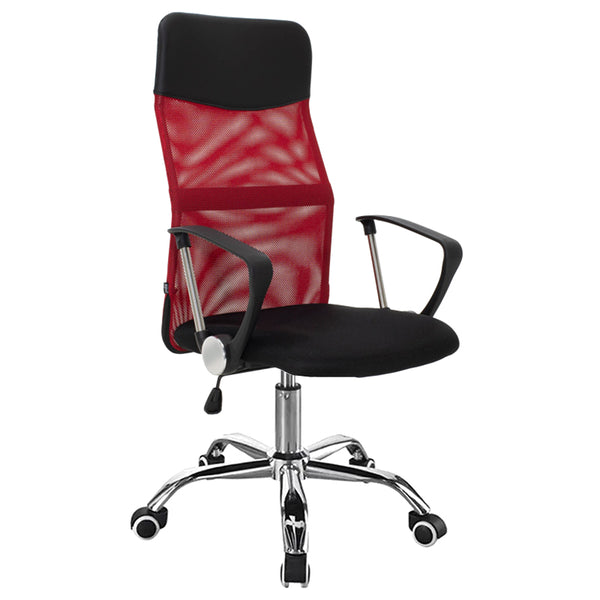 Scaun de birou Joel I mesh, negru-rosu, 60x60x109 cm
