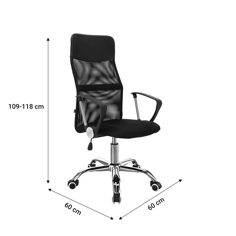 Scaun de birou Joel I mesh, negru-rosu, 60x60x109 cm