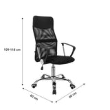 Scaun de birou Joel I mesh, negru-rosu, 60x60x109 cm