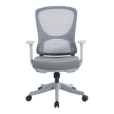 Scaun de birou Litulo, mesh, 51x51x106 cm - Gri
