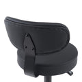 Scaun de birou Mafeshi cu rotile din piele ecologica pe, neagra, 45x44x70-82 cm, foto produs 6