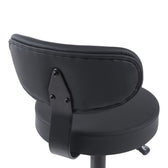 Scaun de birou Mafeshi cu rotile din piele ecologica pe, neagra, 45x44x70-82 cm, foto produs 6