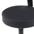 Scaun de birou Mafeshi cu rotile din piele ecologica pe, neagra, 45x44x70-82 cm, foto produs 7