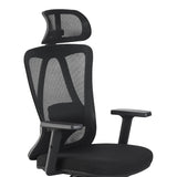 Scaun de birou Magida, Stofa, Negru
