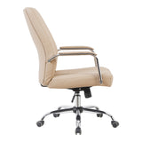 Scaun de birou manager cu funcție ajustabilă Mido, Cappuccino, 58x71x100-106 cm