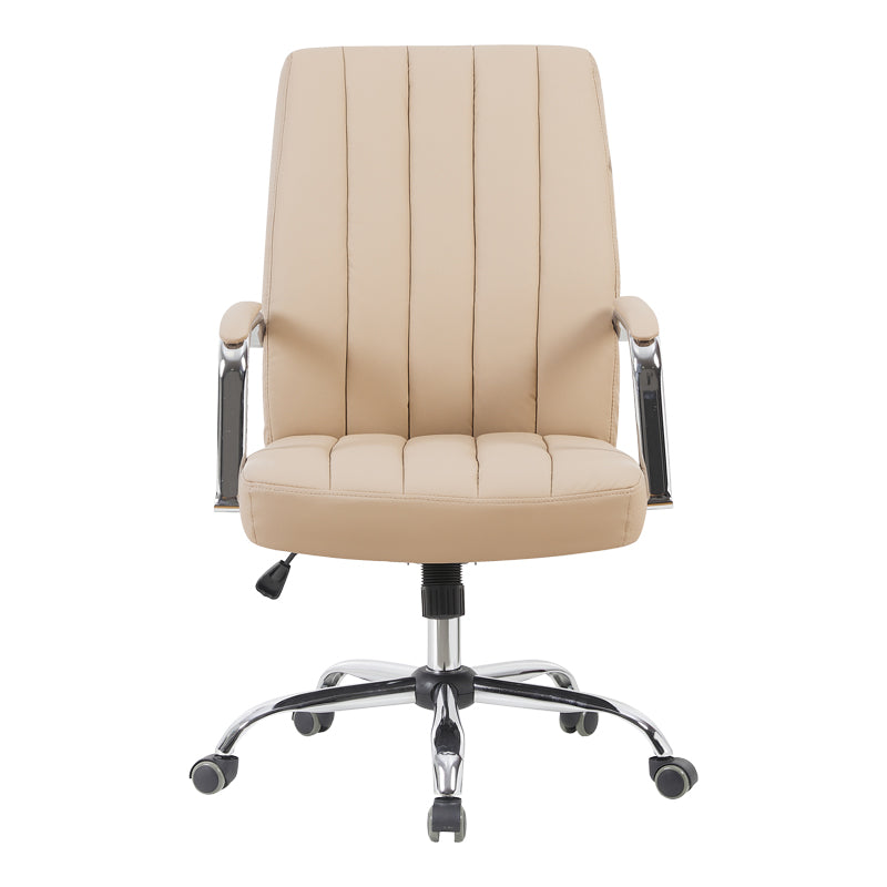 Scaun de birou manager cu funcție ajustabilă Mido, Cappuccino, 58x71x100-106 cm