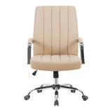 Scaun de birou manager cu funcție ajustabilă Mido, Cappuccino, 58x71x100-106 cm
