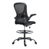 Scaun de birou manager Derzio din plasa, neagra, 62x53x131 cm, detaliu produs